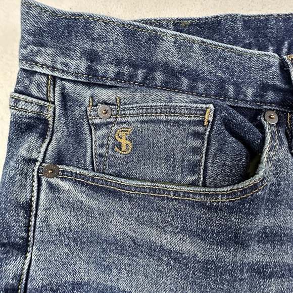 Todd Snyder Pants Mens 36 (36x31) Blue Medium Indigo Slim Stretch Denim Jeans - Picture 9 of 15